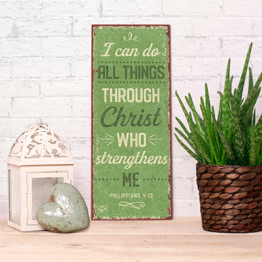 Metallschild lang - I can do all things Metallschild lang - I can do all things