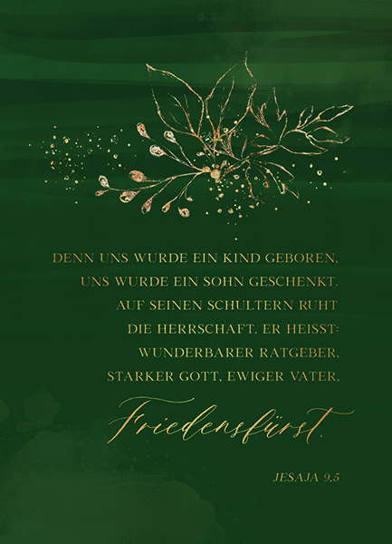 XL-Postkarte Big Blessing Gold - Friedensfürst XL-Postkarte Big Blessing Gold - Friedensfürst