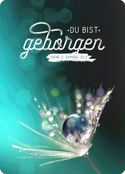 XL-Postkarte Big Blessing - Du bist geborgen (Tropfen) XL-Postkarte Big Blessing - Du bist geborgen (Tropfen)