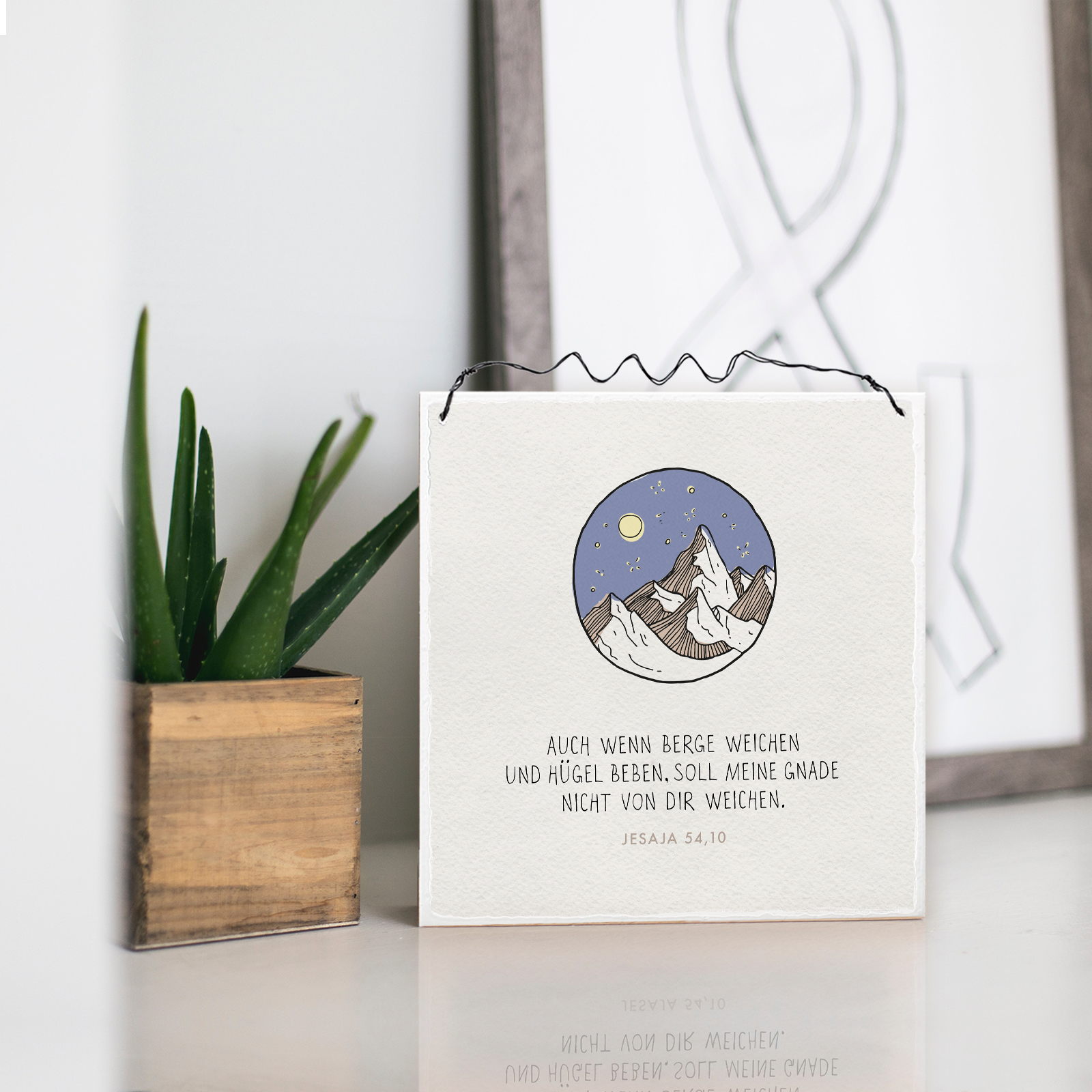 Holzschild klein - Wenn Berge weichen