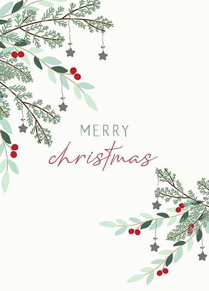 XL-Postkarte Big Blessing - Merry christmas (Zweige) XL-Postkarte Big Blessing - Merry christmas (Zweige)