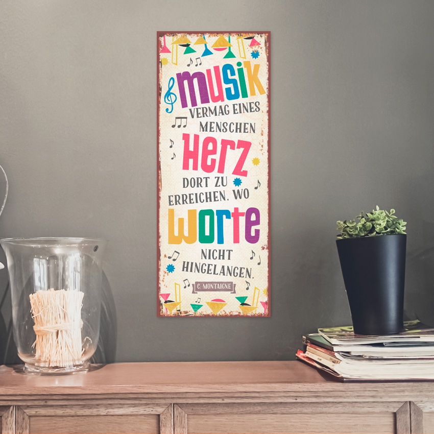 Metallschild lang - Musik Metallschild lang - Musik