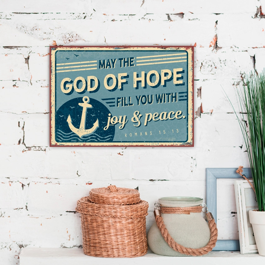 Metallschild klein - God of hope Metallschild klein - God of hope