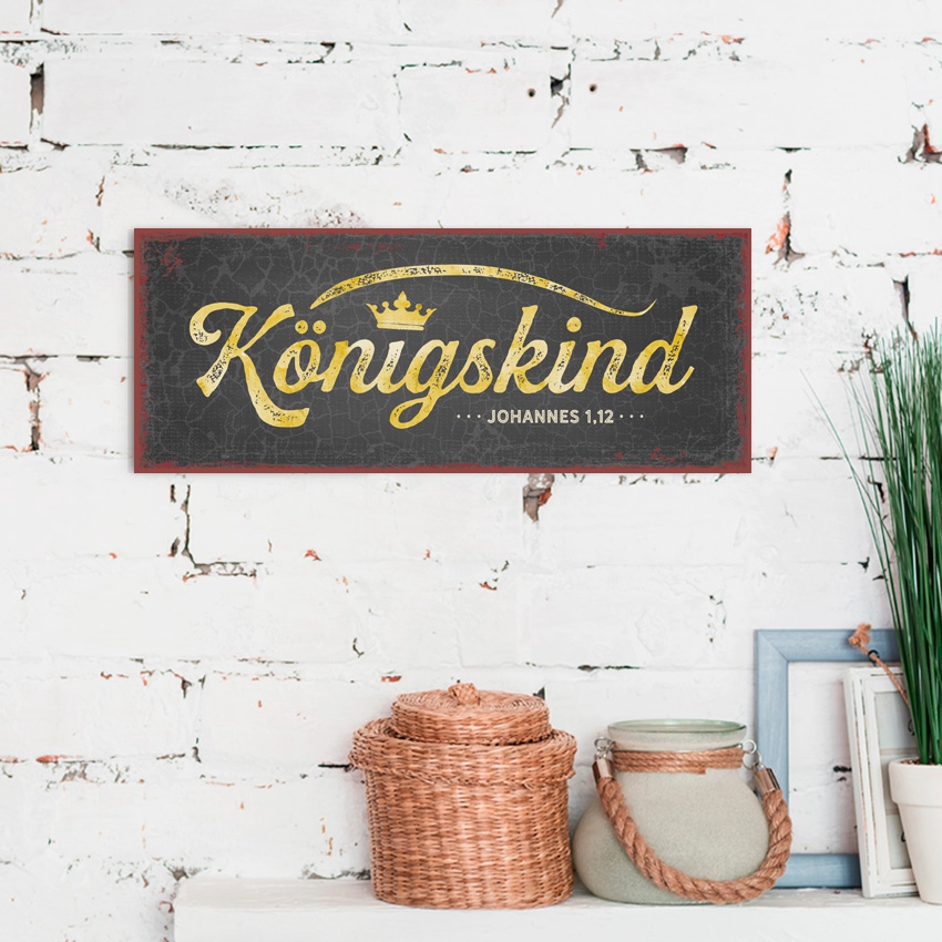 Metallschild lang - Königskind Metallschild lang - Königskind