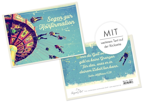 Faltkarte - Konfirmation - Gott vertrauen Faltkarte - Konfirmation - Gott vertrauen