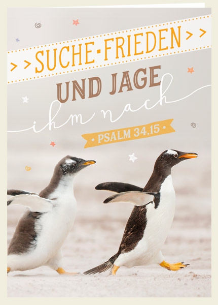 Faltkarte - Jahreslosung 2019 (Pinguine)