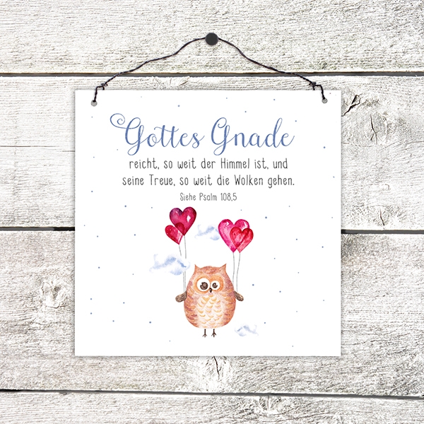 Holzschild klein - Gottes Gnade Holzschild klein - Gottes Gnade