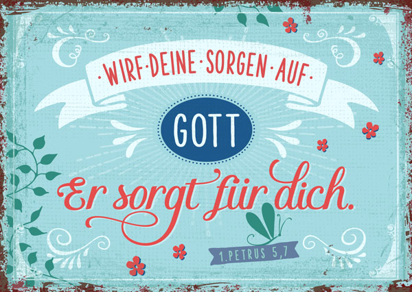 Postkarte - Wirf deine Sorgen