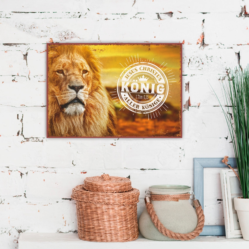 Metallschild klein - König aller Könige Metallschild klein - König aller Könige