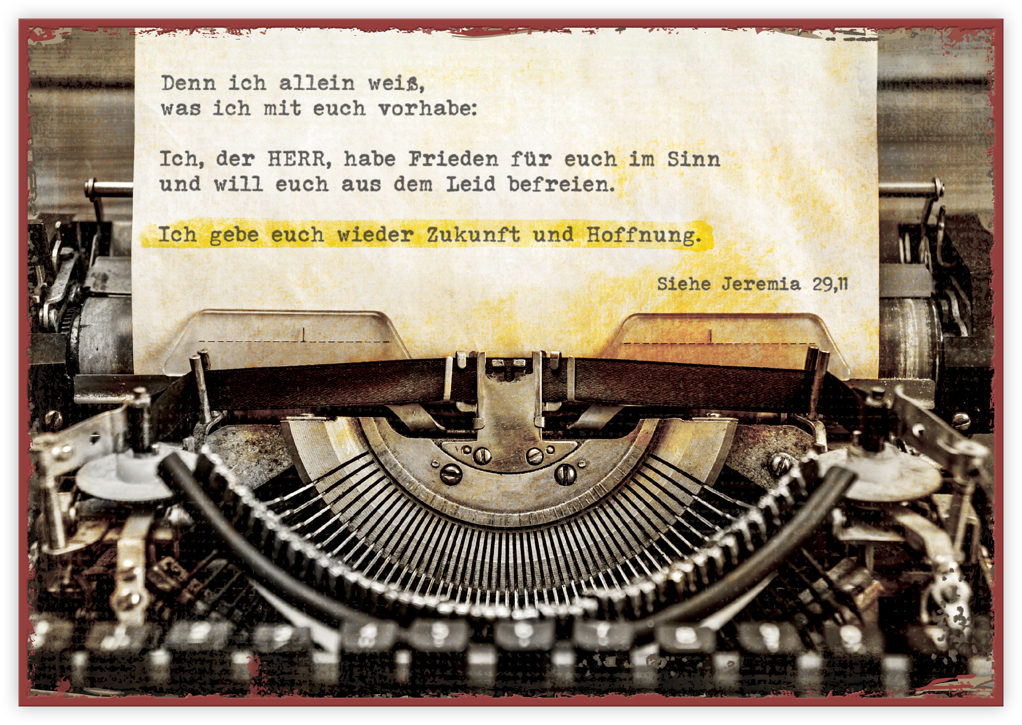 Metallschild klein - Zukunft und Hoffnung