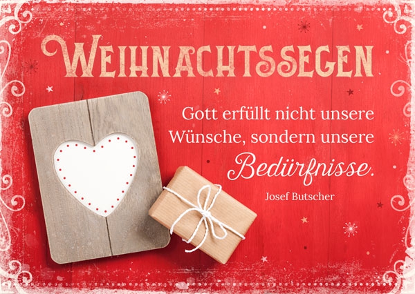 Postkarte - Weihnachtssegen - Bedürfnisse Postkarte - Weihnachtssegen - Bedürfnisse
