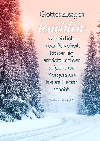 Postkarte - Gottes Zusagen leuchten Postkarte - Gottes Zusagen leuchten
