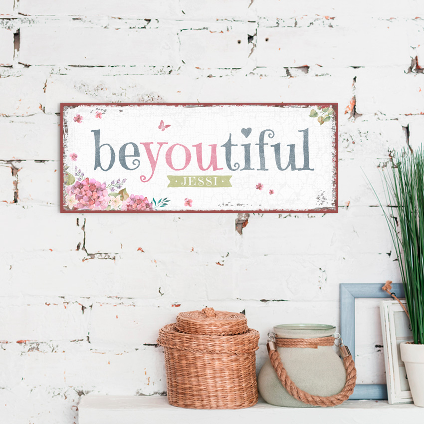 Persönliches Metallschild lang - Beyoutiful Persönliches Metallschild lang - Beyoutiful