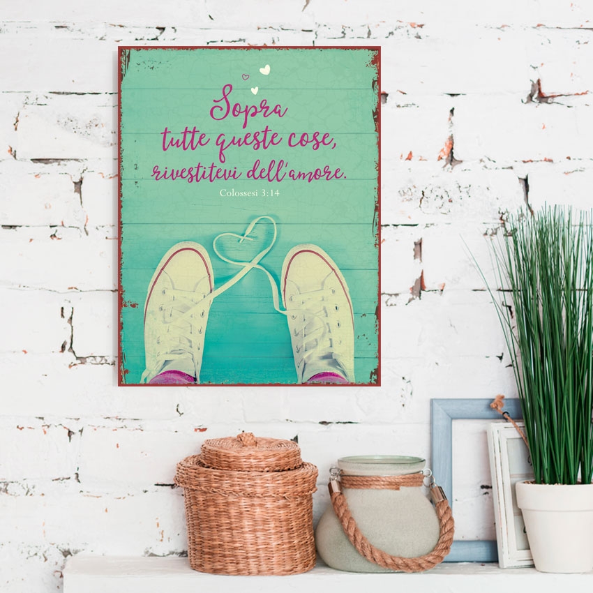 Metallschild groß - Rivestitevi dell'amore Metallschild groß - Rivestitevi dell'amore