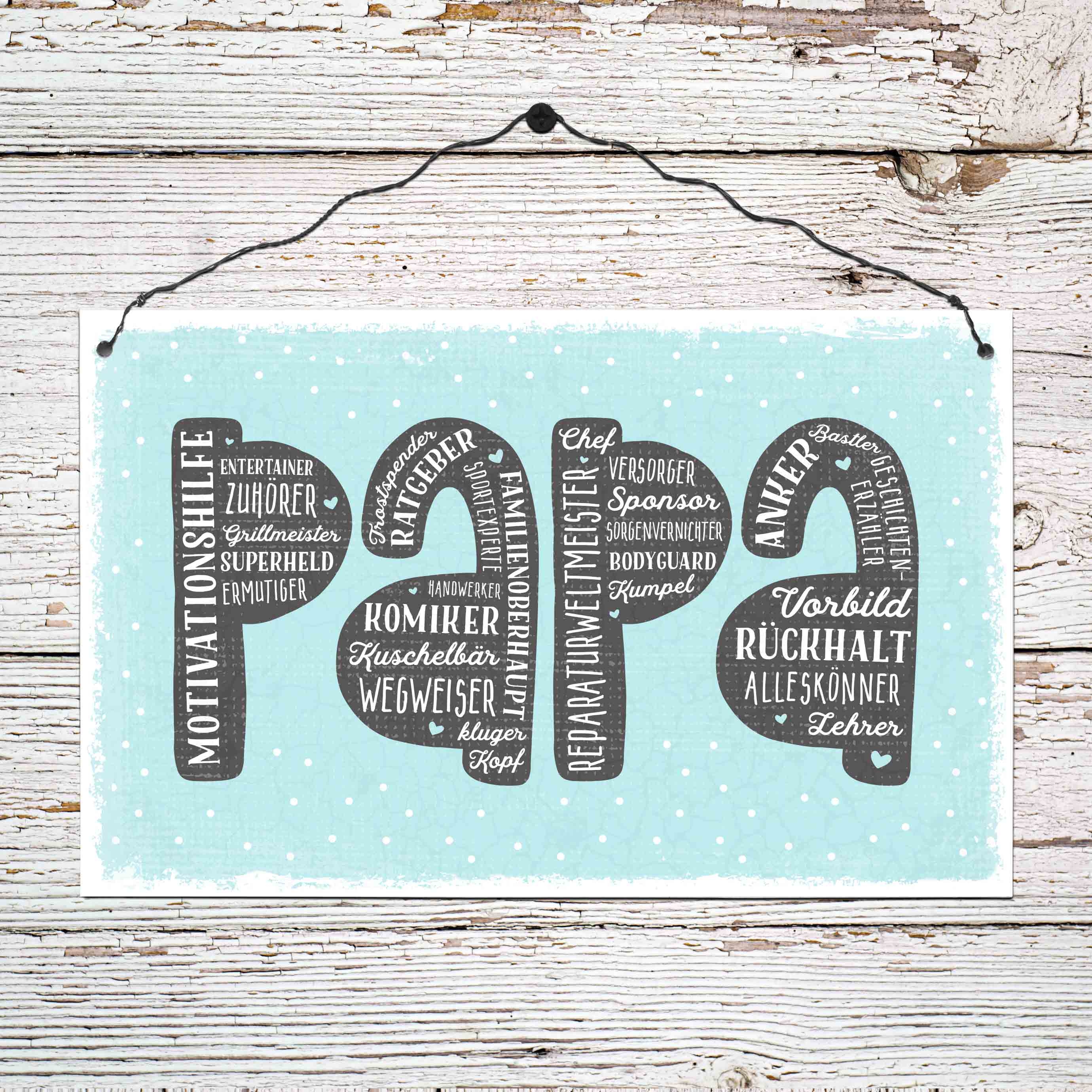 Holzschild groß - Papa - Entertainer... Holzschild groß - Papa - Entertainer...