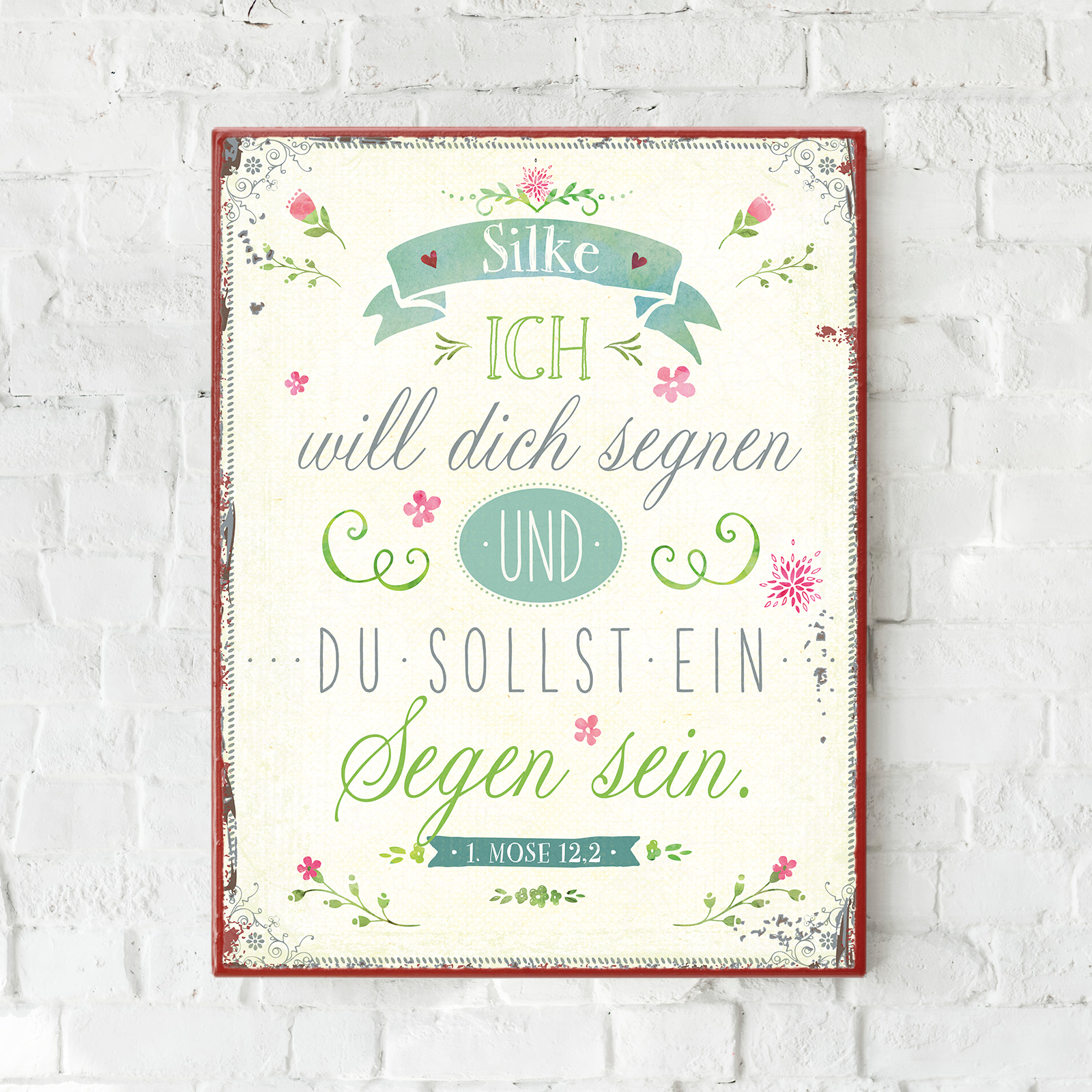 Persönliches Metallschild groß - Ich will dich segnen
