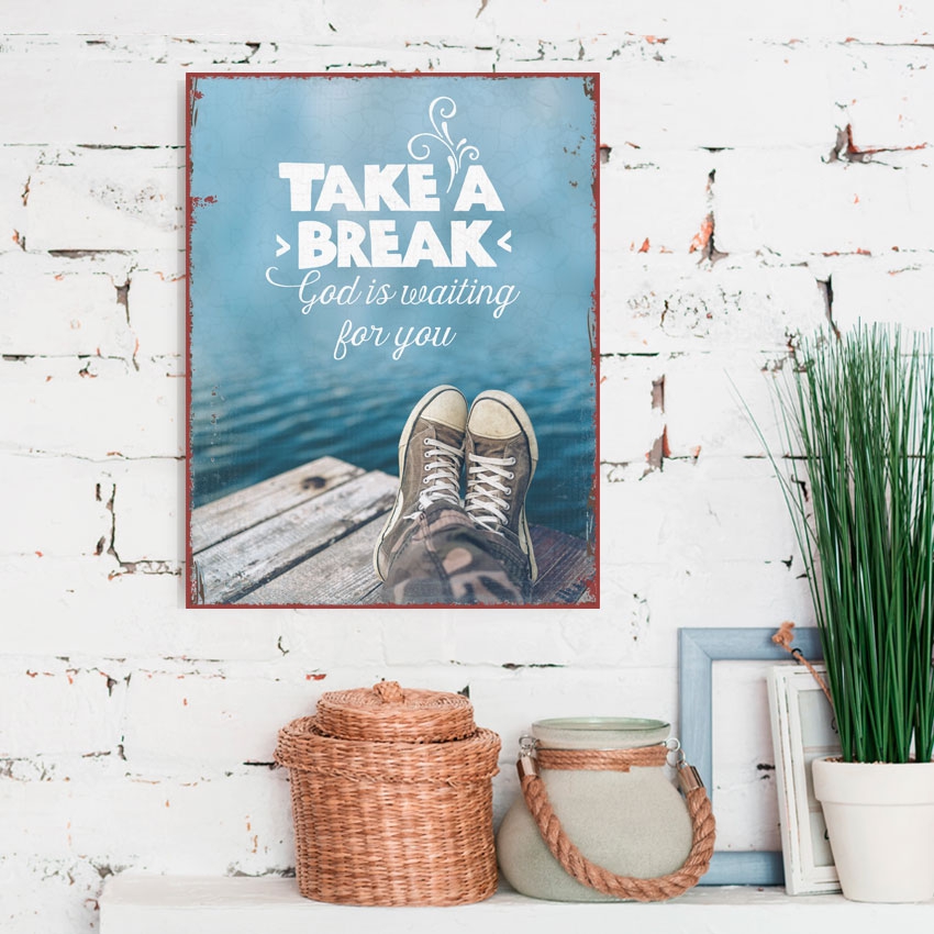 Metallschild groß - Take a break Metallschild groß - Take a break