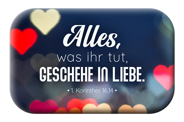 Magnet Mag Blessing - Liebe - Jahreslosung 2024 (blau)