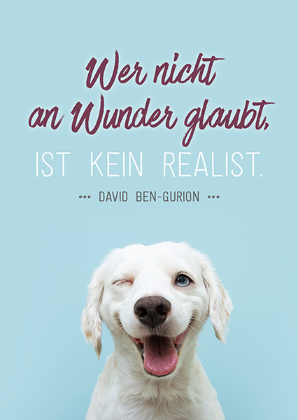 Postkarte – Wer nicht an Wunder glaubt Postkarte - Wer nicht an Wunder glaubt