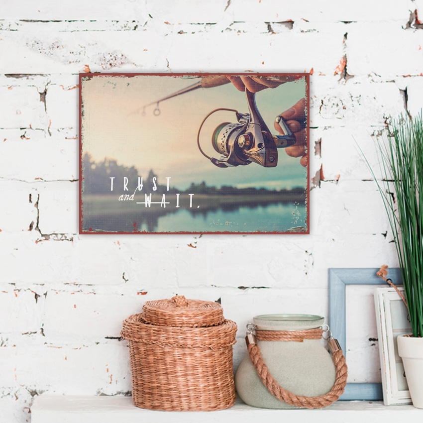 Metallschild klein - Trust and wait Metallschild klein - Trust and wait