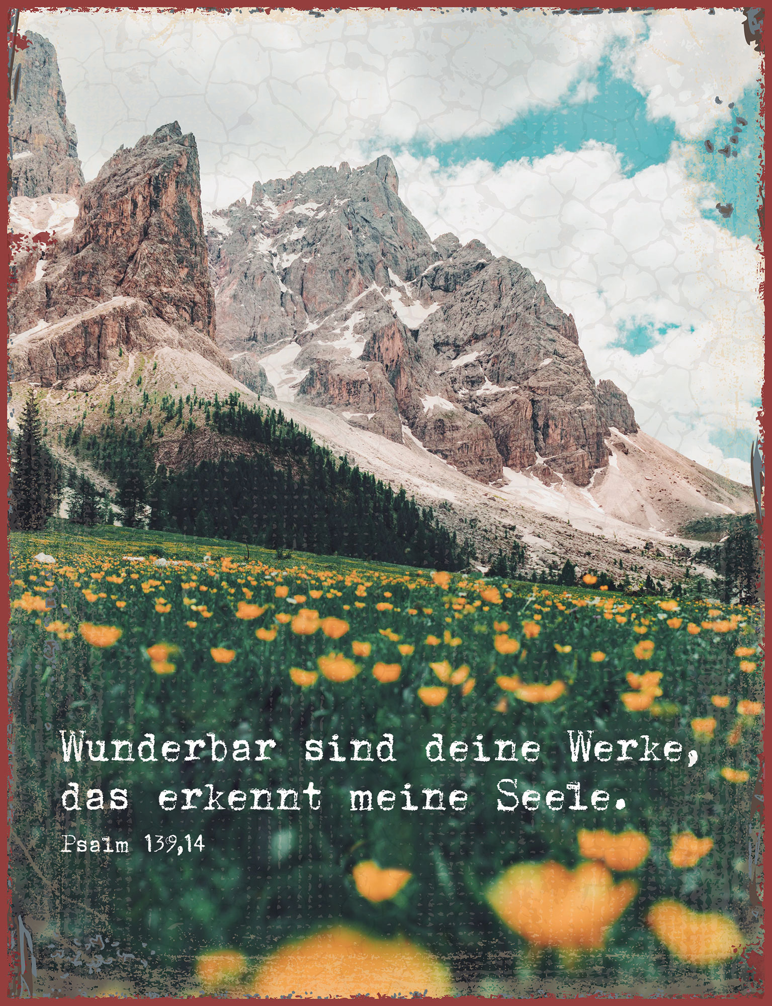 Metallschild groß – Wunderbar sind deine Werke Metallschild groß - Wunderbar sind deine Werke