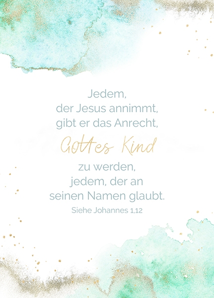 XL-Postkarte Big Blessing Gold - Gottes Kind zu werden XL-Postkarte Big Blessing Gold - Gottes Kind zu werden