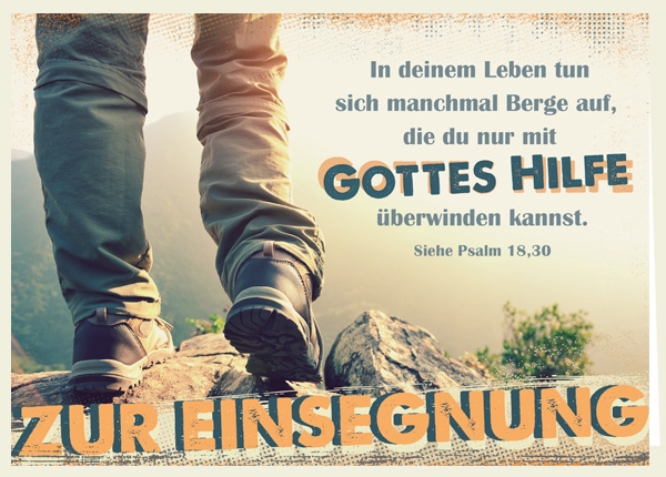 Faltkarte - Zur Einsegnung - Nur mit Gottes Hilfe