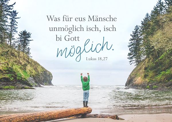 Postkarte - Bi Gott möglich (Schweizerdeutsch) Postkarte - Bi Gott möglich (Schweizerdeutsch)