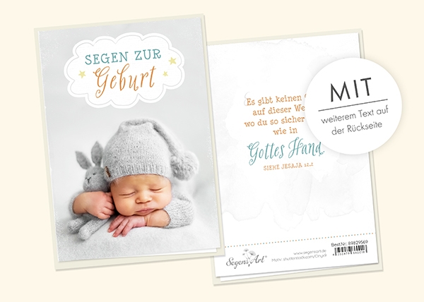 Faltkarte - Geburt - Gottes Hand Faltkarte - Geburt - Gottes Hand