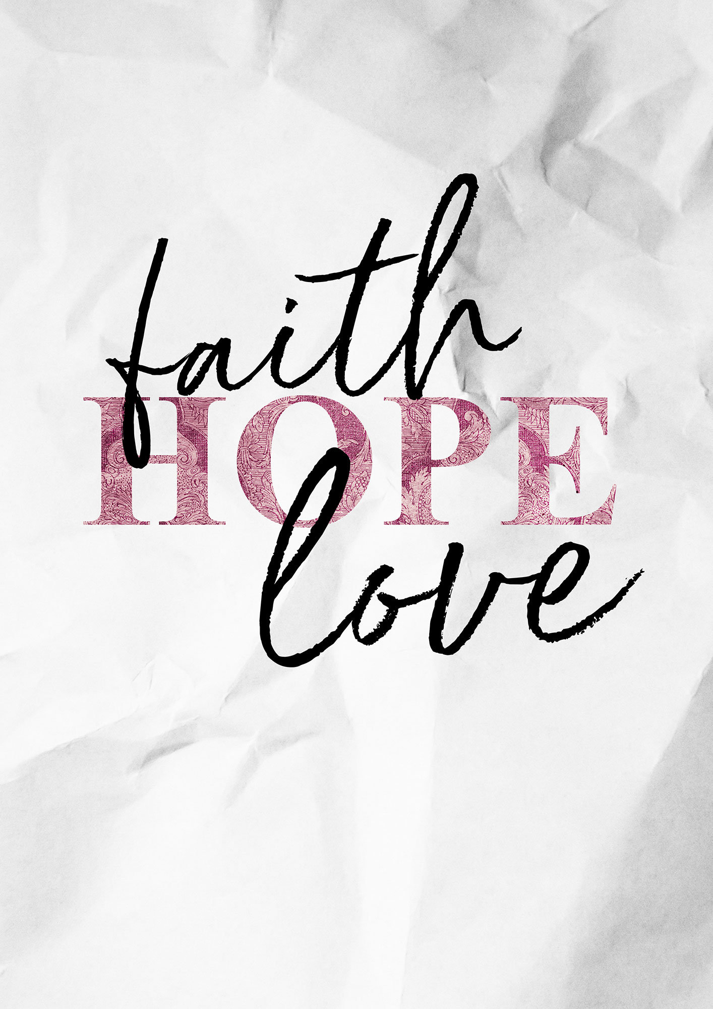Poster – Faith Poster - Faith, hope, love