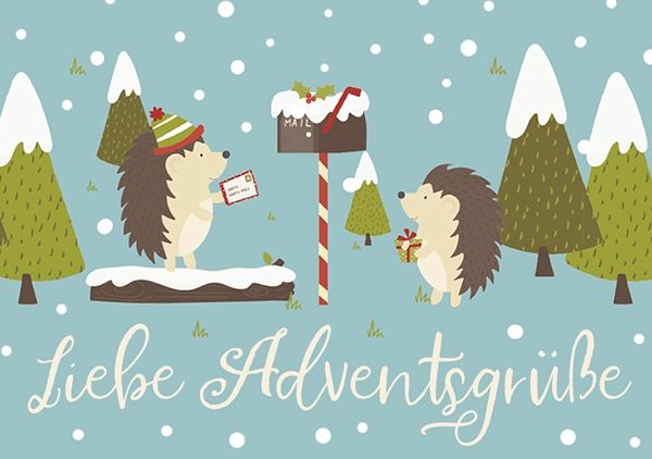 Mini - Liebe Adventsgrüße (Igel) Mini - Liebe Adventsgrüße (Igel)