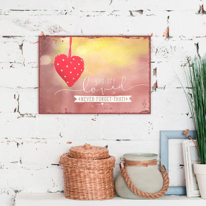 Metallschild klein - You are loved Metallschild klein - You are loved