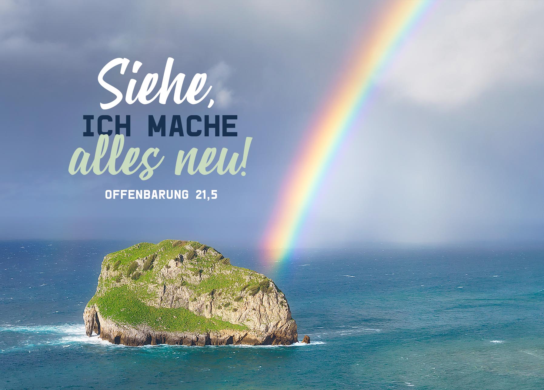 Postkarte - Jahreslosung 2026 - Regenbogen Postkarte - Jahreslosung 2026 - Regenbogen