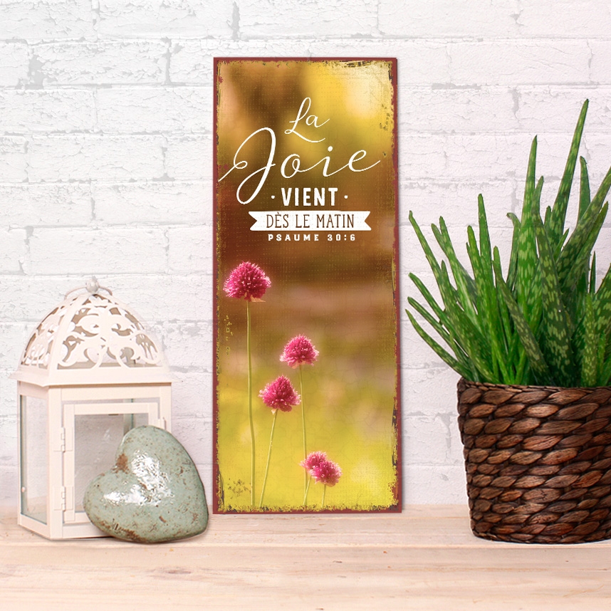 Metallschild lang - La joie Metallschild lang - La joie