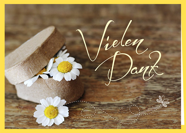 Faltkarte - Vielen Dank (Gänseblümchen) Faltkarte - Vielen Dank (Gänseblümchen)