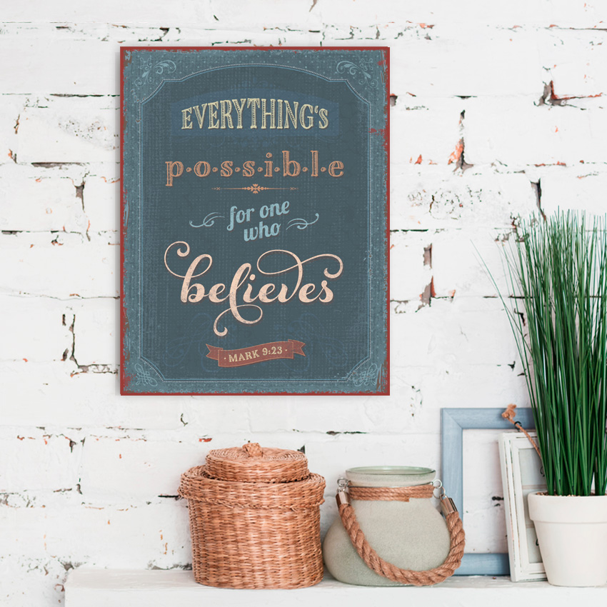 Metallschild groß - Everything's possible Metallschild groß - Everything's possible