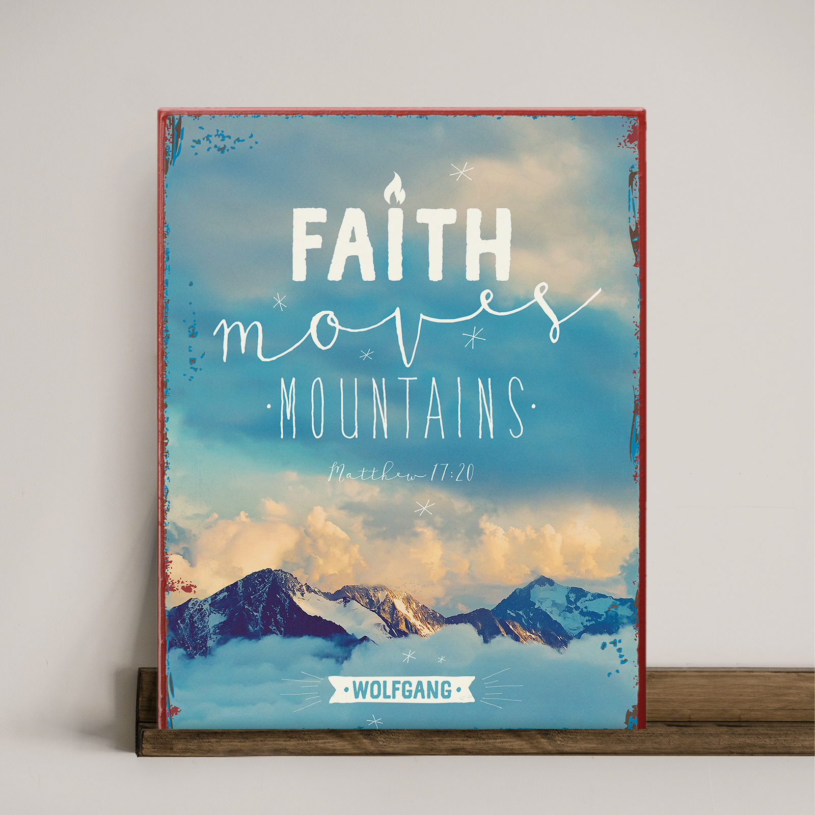 Persönliches Metallschild groß - Mountains