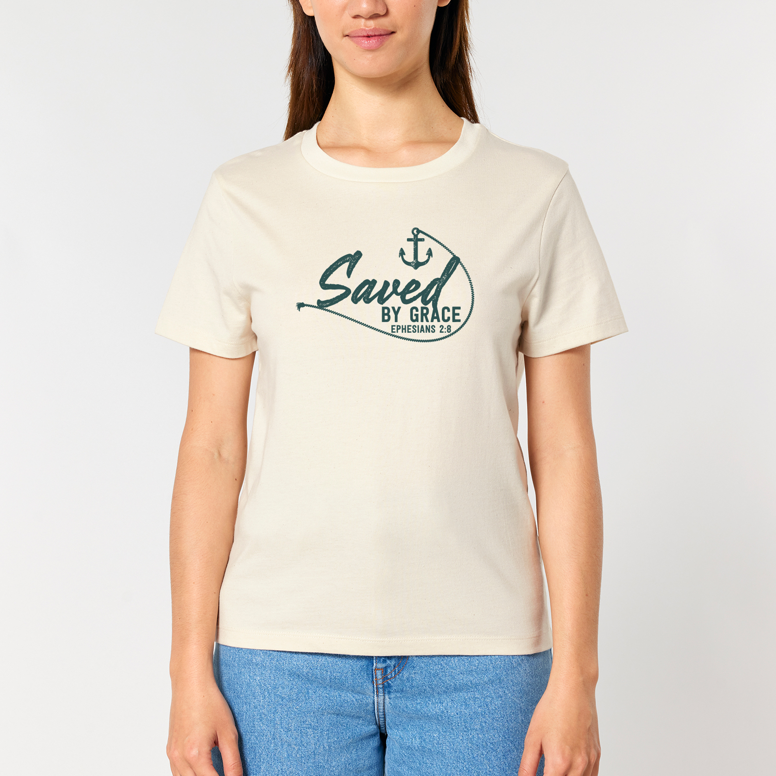T-Shirt Saved (weiß natur)-XXL