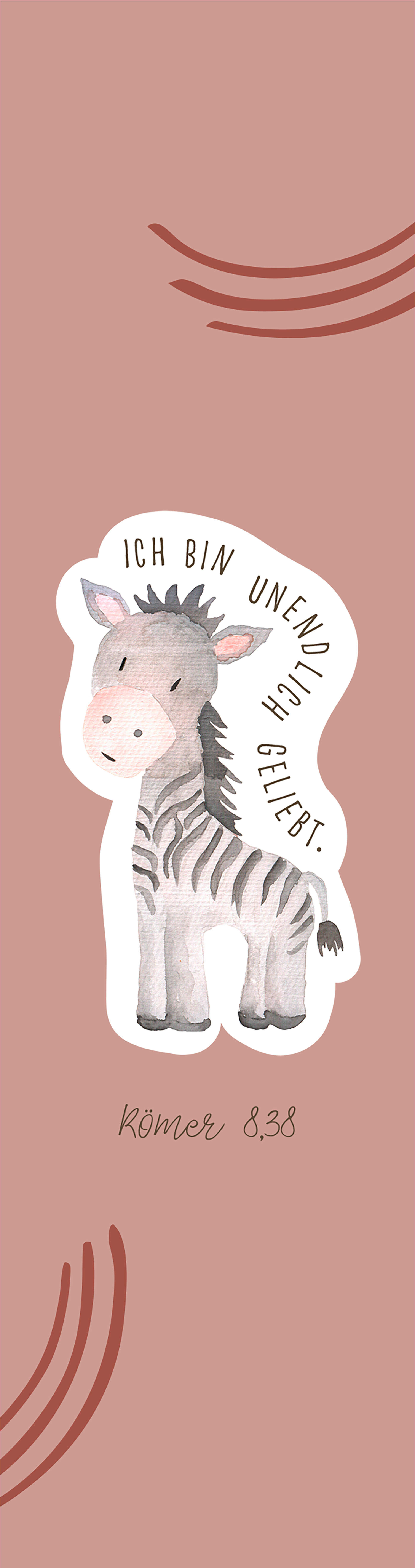 Lesezeichen für Kinder - Ich bin unendlich geliebt - Affirmation