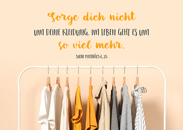 Postkarte - Sorge dich nicht (Kleidung) Postkarte - Sorge dich nicht (Kleidung)