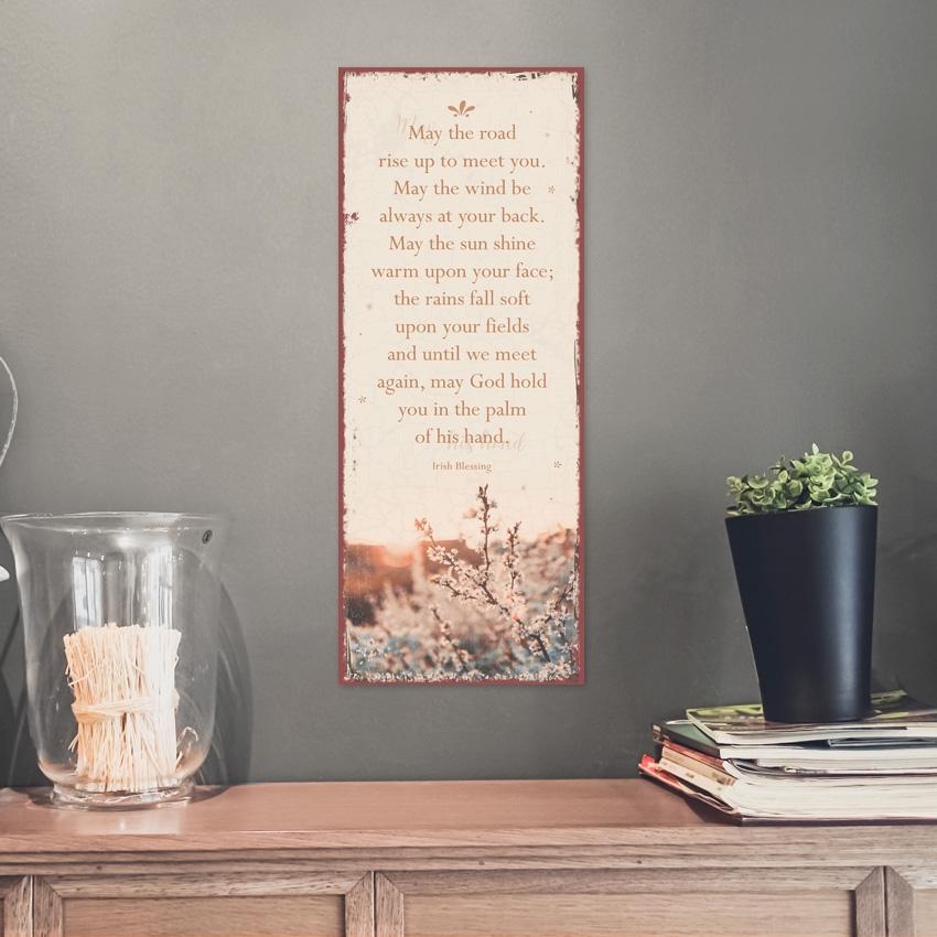 Metallschild lang - May the road Metallschild lang - May the road