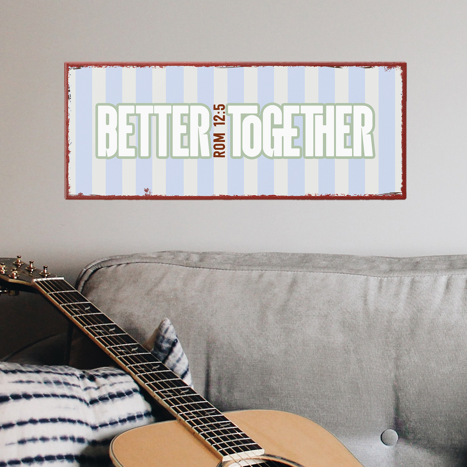 Metallschild lang - Better Together - Römer 12,5