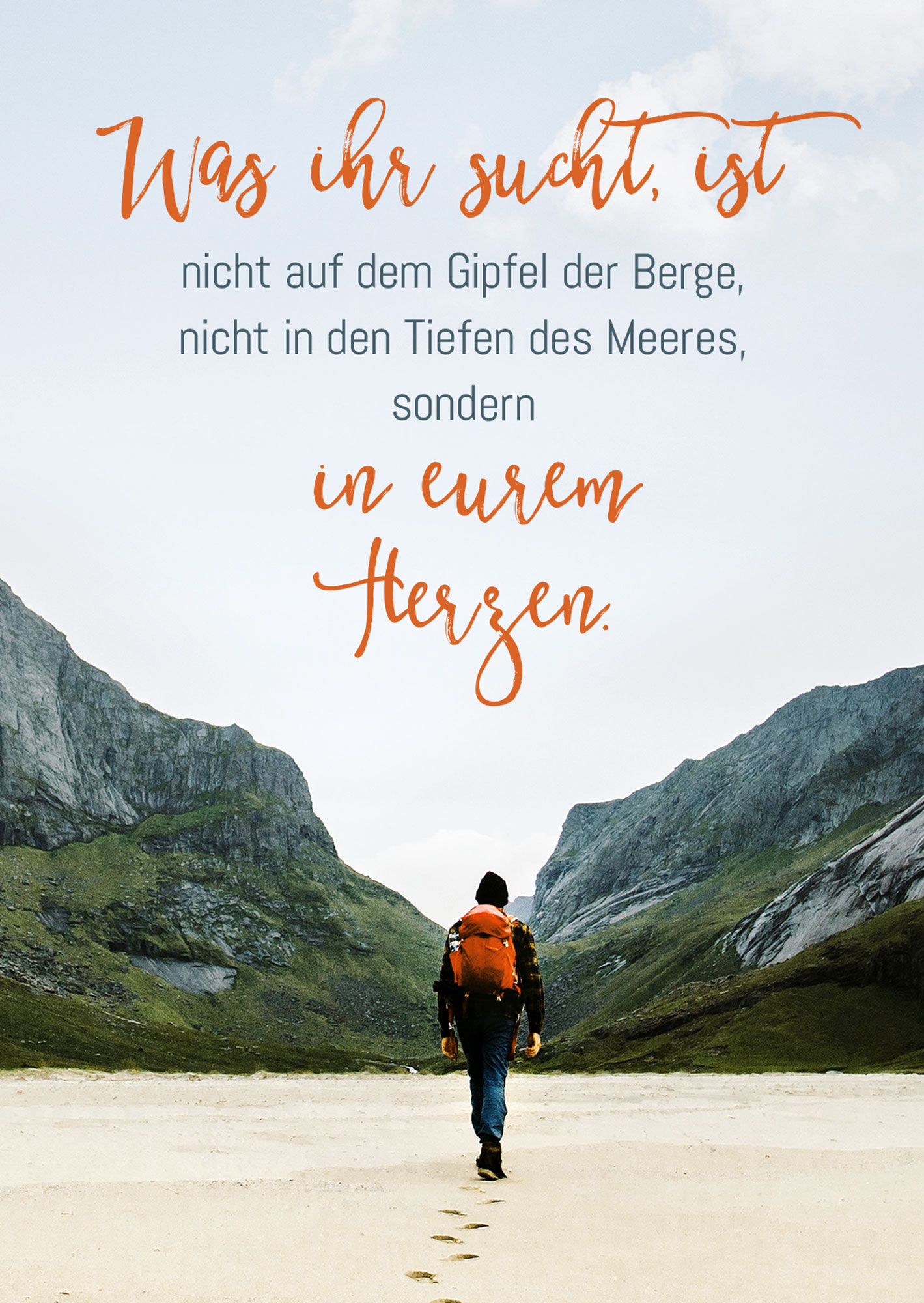 Postkarte – Was ihr sucht Postkarte - Was ihr sucht, ist in euren Herzen