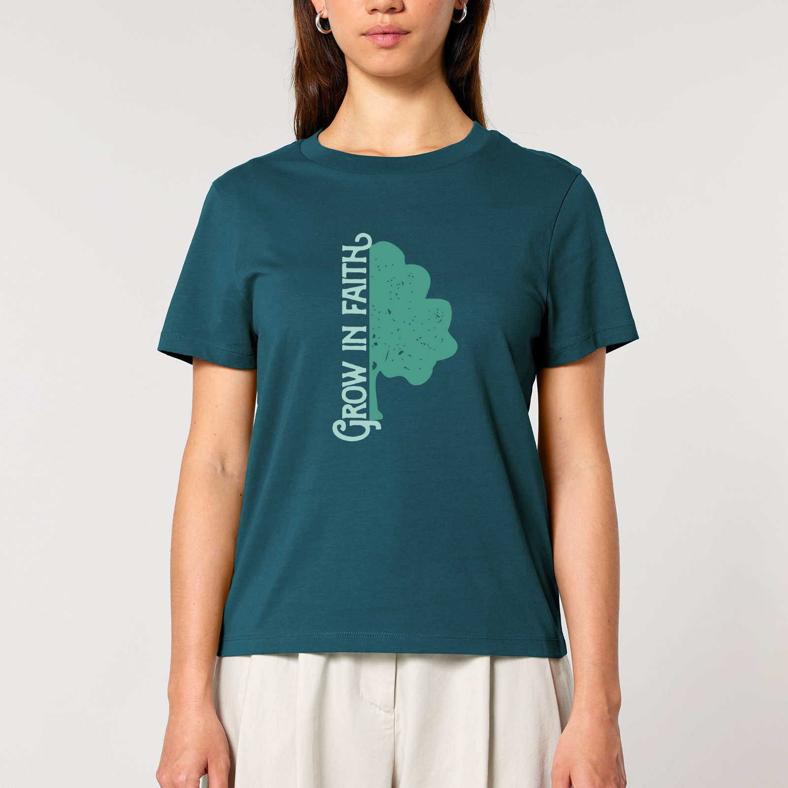 T-Shirt grow (petrol)-L