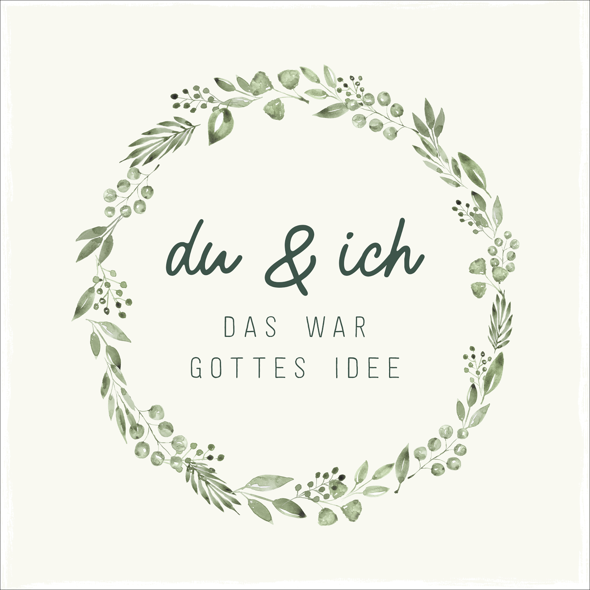 Holzschild klein - Gottes Idee - du und ich