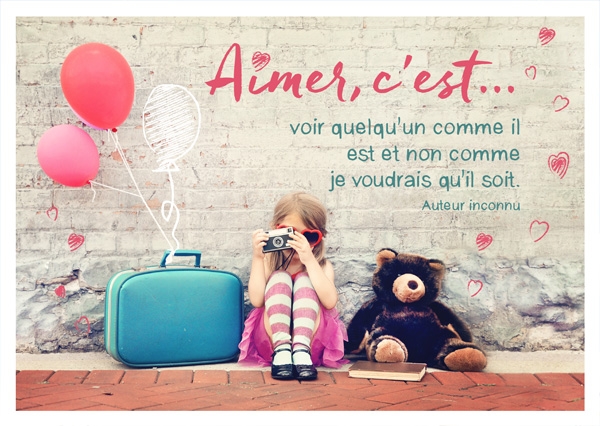 Postkarte - Aimer, c’est Postkarte - Aimer, c’est