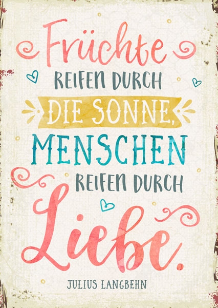 Postkarte - Menschen reifen durch Liebe Postkarte - Menschen reifen durch Liebe