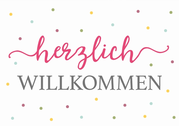 Mini - Herzlich willkommen (Punkte)