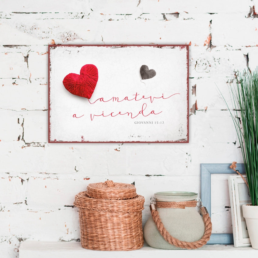 Metallschild klein - Amatevi a vicenda Metallschild klein - Amatevi a vicenda