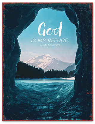 Metallschild groß – God is my refuge Metallschild groß - God is my refuge